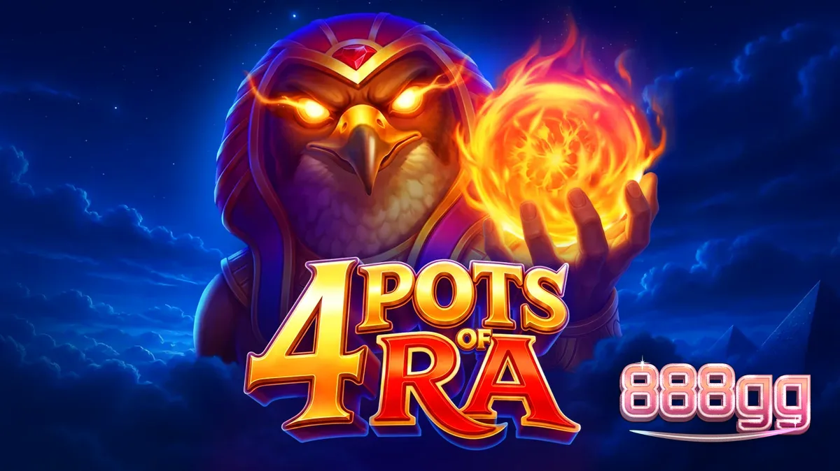 Interface de jogo do slot 4 Pots of Ra com tema egípcio